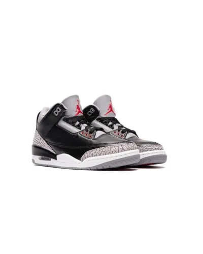 Nike Air Jordan 3 Retro OG Black Cement (Black/Fire Red/Cement Grey/Sail, EU Schuhgrößensystem, Erwachsene, Herren, Numerisch, M, 40)