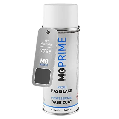 MG PRIME Autolack Spraydose für Mercedes 7769 Amazon Dark Grey Basislack Sprühdose 400ml