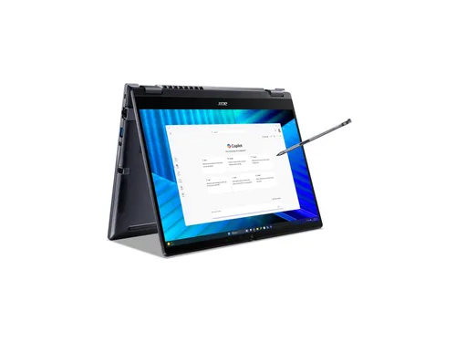 Acer TravelMate P4 Spin TMP414RN-55-TCO-57LZ - 14 Zoll Convertible Laptop - Laptops mit 16 GB RAM, 512 GB SSD und 360° drehbarem IPS-Touchscreen. Erfüllt Militärstandard MIL-STD 810H für hohe Robustheit.