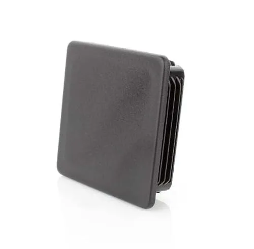LogistSystem 1 Stück Vierkantrohre - 60x60 mm - Quadratstopfen Schwarz - Vierkant Endkappen aus PE Kunststoff - Rohrstopfen zur Rohrabdeckung von Stahlrohr
