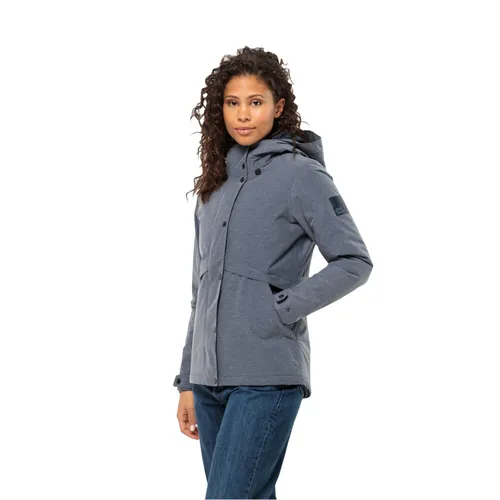 Jack Wolfskin Damen Snowy Park JKT W Jacket, Night Blue, M - Funktionsjacke für Damen, wasser- und winddicht mit 120g Kunstfaserfüllung, ideal für Outdoor-Aktivitäten bei jedem Wetter.