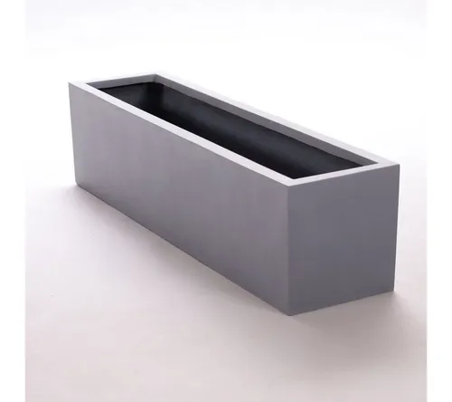 Elegant Einrichten Pflanzkübel Fiberglas Rechteckig 100x25x25cm Grau - Moderner rechteckiger Pflanzkübel aus hochwertigem Fiberglas in elegantem Grau. Ideal für Innen- und Außenbereiche, robust und pflegeleicht. Perfekte Ergänzung für jeden Garten oder Raum.