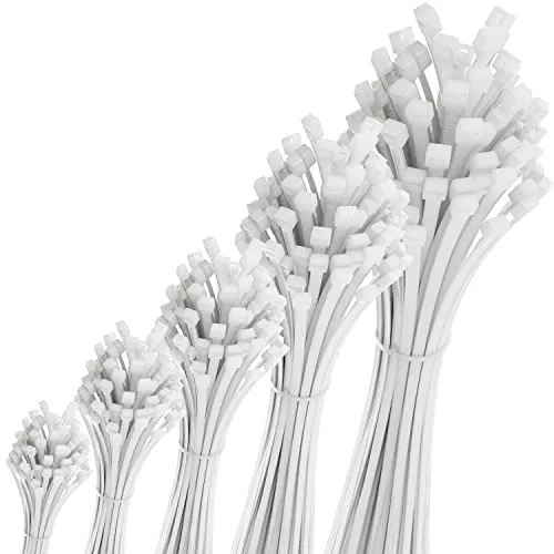 Kabelbinder 50x 900mm UV-beständig Weiß - Kabelbinder aus hochstrapazierfähigem Nylon, UV-beständig und extrem reißfest. Ideal für Gewerbe, Haushalt und Außenanwendungen. Hohe Zugkraft und Einsatztemperatur von -40 °C bis +85 °C.