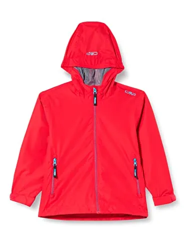 CMP Kinder Regenjacke aus Ripstop mit Kapuze, Größe 164 - Funktionsjacke für Kinder, wasserdicht mit 10.000 mm Wassersäule, leicht zu verstauen und ideal für Outdoor-Aktivitäten bei jedem Wetter.