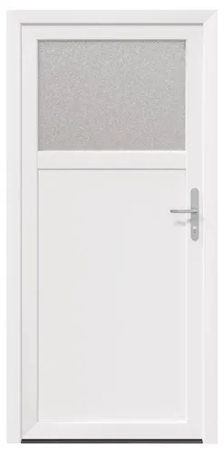 vidaXL Seiteneingangstür Weiß 98 x 198 cm PVC - Moderne Seiteneingangstür aus robustem PVC mit elegantem Design. Ideal für Flure und Wohnräume, bietet sie Sicherheit durch ein 5-Punkt-Verschlusssystem und einfache Installation. Perfekt für stilvolle Eingänge!