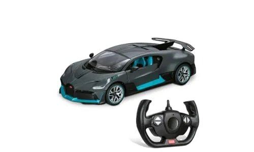 Mondo Motors, BUGATTI DIVO, Modell im Maßstab 1: 14, Geschwindigkeit bis zu 10 km / h, Spielzeugauto für Kinder - 63688, Grey
