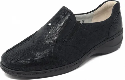 Waldläufer Straßenslipper (Trott) in Schwarz, Gr. 7 - Halbschuhe mit herausnehmbarem Fußbett und flexibler Laufsohle für optimalen Gehkomfort. Ideal für den Alltag, aus hochwertigem Leder für Langlebigkeit und Stil.
