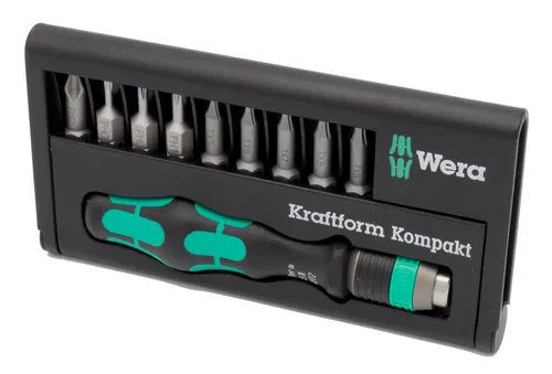 Wera Kraftform Kompakt 11 Plus 05 135942 001 Bit-Set 10-teilig - Werkzeug-Sets mit 9 Spezial-Bits und Rapidaptor Handhalter, perfekt für präzises Arbeiten und einfache Bitwechsel.