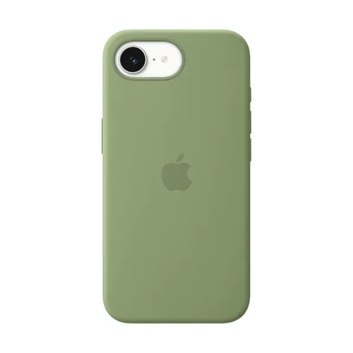 APPLE Silikon Case mit MagSafe für iPhone 17e - Hellmoosgrün - Schütze dein iPhone 17e stilvoll mit diesem eleganten Silikon Case von Apple. Es bietet perfekten Halt, ein weiches Mikrofasermaterial innen und ist optimal für kabelloses Laden geeignet.