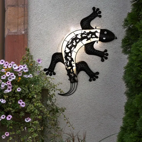 Solar Wandlampe Gecko in bronze von Globo