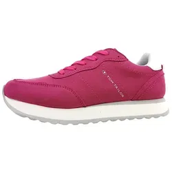 TOM TAILOR 7490150001 Sneaker für Damen - Damen-Schnürhalbschuhe mit bequemem Tragekomfort und modischem Design, ideal für Alltag und Freizeit in dk pink.