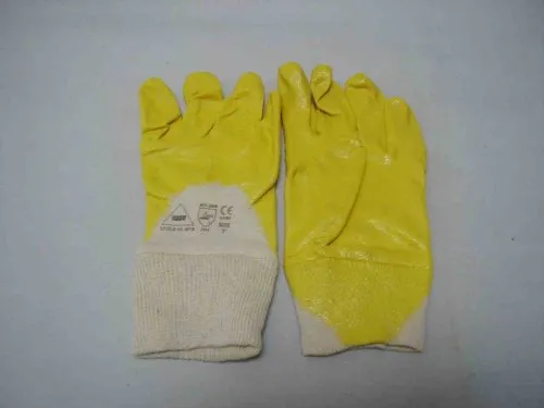 Paar, Nitril Handschuhe, Nitril-gelb, Gr. 9 (L), Cat.2 EN420 EN388 1