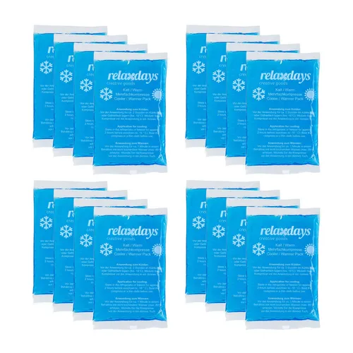 Kühlpads Kühlkissen Gelkompressen Kalt-Warm-Kompressen Kühlbeutel blau 16 Stück