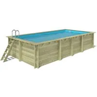 ALTANKA Holzpool Aqua 7x3,75 Höhe 1,45 m auf Rahmen ohne Betonierung BAS7308OSPU