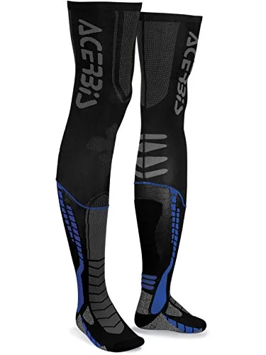 Acerbis Unterziehstrümpfe für Knieorthese X-Leg Pro Schwarz/Blau - Funktionsjacken: Hochwertige MX Socken für optimalen Tragekomfort und Unterstützung bei Knieorthesen, ideal für Sportler und aktive Männer.