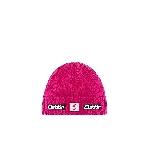 Eisbär Trop Skipool Strickmütze - Beanie für Damen/Herren in Pink - Stylische Wintermütze in Einheitsgröße (53-58 cm) aus Wolle mit Fleecefutter für angenehme Wärme. Ideal für kalte Herbst- und Wintertage, Made in the EU.