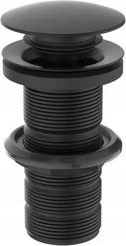Ideal Standard Push Open-Ventil E1483XG für Waschtische ohne Überlauf, Silk Black - Hochwertiges Push Open-Ventil für Waschtische ohne Überlauf, sorgt für eine moderne Optik und einfache Bedienung.