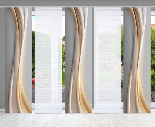 HOME in green Schiebevorhang in gold von HOME in green