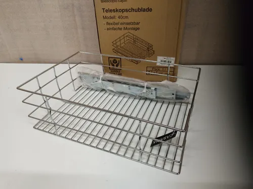 CASARIA Teleskopschublade Schublade Küche, Bad Korbauszug 40 cm Verchromt Neu.