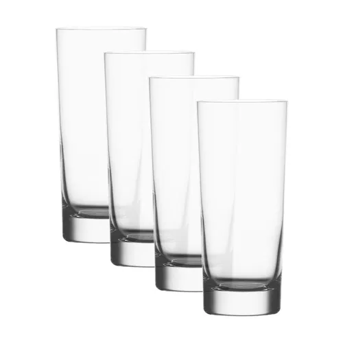Spiegelau Longdrinkgläser 360 ml, 4 Stück - Classic Bar - Elegante Longdrinkgläser aus Kristallglas, ideal für Cocktails und spülmaschinenfest. Perfekte Form für Kohlensäure und Eiswürfel – ein Muss für jede Hausbar!