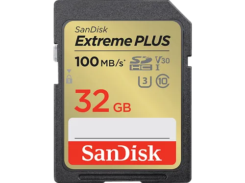 SANDISK Extreme® PLUS UHS-I, SDHC Speicherkarte, 32 GB, 100 MB/s