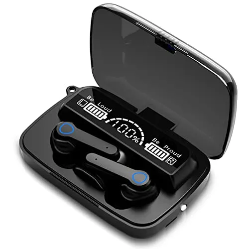 Bluetooth Kopfhörer In-Ear kompatibel für Samsung Galaxy A17 A56 A36 A26 A16 A06 A55 A54 A53 A34 A25 A15 A06 A33 A13 5G Stereo LED Anzeige Wireless Headset Ladebox, Farbe:1_TWS M19