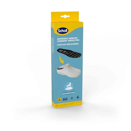 Scholl Solette Antistatiche Pro In Memory Cushion Per Clog Evo Klassisch, Schwarz, 39/40 EU