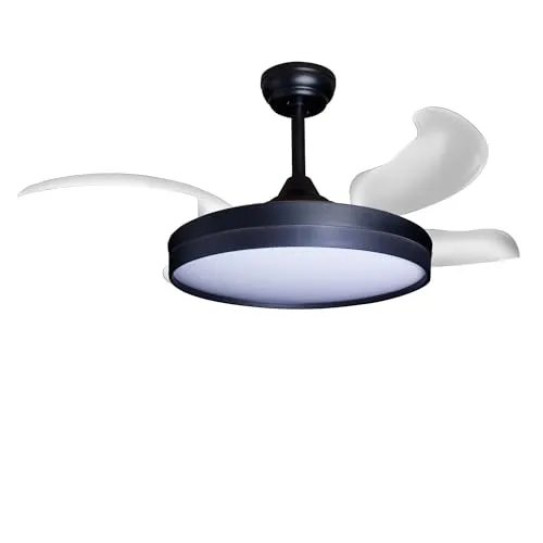 Eclipse Deckenventilator mit Beleuchtung und App-Steuerung in schwarz von Eclipse
