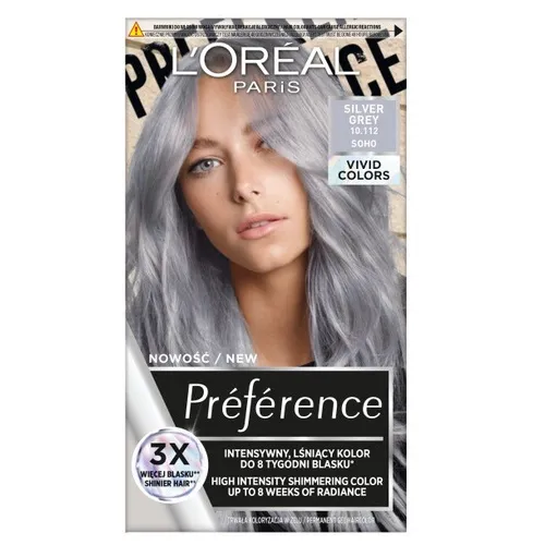 L’Oréal Paris Préférence Vivids Haarfarbe Farbton 10.112 silver grey 1 St.