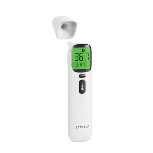 IEA Medical Digitales Infrarot-Fieberthermometer für Babys, Kinder & Erwachsene, Thermometer zur Fiebermessung mit Fieberalarm, Stirnthermometer Kontaktlos, Fiebermesser