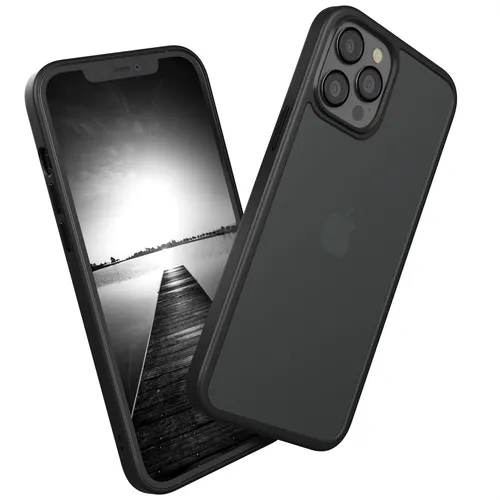 Für Apple iPhone 12 Pro Max Handyhülle Silikon Bumper Case Cover Tasche Schwarz