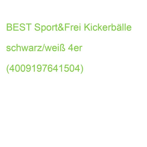 BEST_SPORT Kickerbälle schwarz/weiß Ø3,6cm 4 Stück (4009197641504)