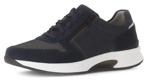 GABOR ROLLINGSOFT Keilsneaker für Herren, Gr. 10 (44,5) - Sportliche Sneaker aus Veloursleder und Mesh, mit herausnehmbarem OPTIFIT-Wechselfußbett für optimalen Tragekomfort – ideal für Freizeit und Alltag.
