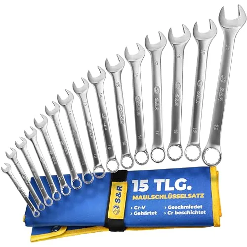 S&R Ring-Maulschlüssel Satz 15-teilig von S&R
