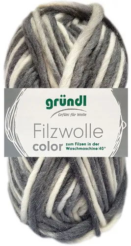 Gründl 50 Gramm Gründl Filzwolle Color meliert Filzgarn Farbauswahl Bastelgarn