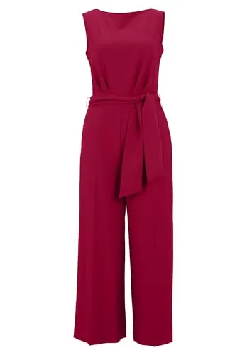 Betty Barclay Damen Jumpsuit Beet Red, Größe 48 - Eleganter Jumpsuit für Damen mit figurumspielender Passform und praktischen Eingrifftaschen – ideal für besondere Anlässe!