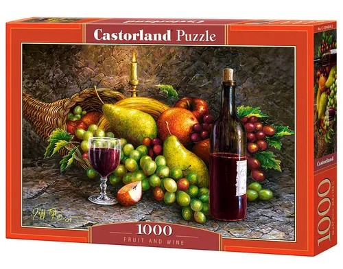 Castorland C-104604-2 Fruit and Wine - 1000-teiliges Puzzle, hochwertige Qualität aus Polen für stundenlangen Spaß und Entspannung