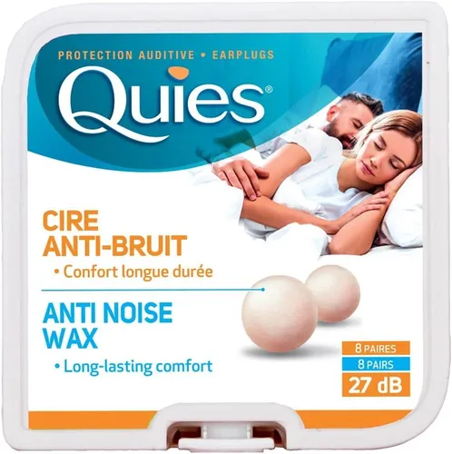 Quies Pure Natur Wachs Ohr Stecker X 8 Paar