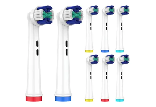 Wunder Zahnstocher Mundpflegecenter Aufsteckbürsten für Oral B 8er Pack - Zahnbürstenaufsätze für Oral B, Aufsteckbürsten, Aufsteckbürsten kompatibel mit Oral B, Rotierender Impuls-Bürstenkopf