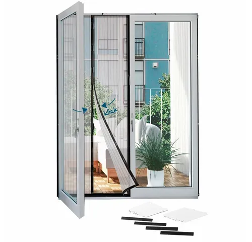 Hoberg Insektenschutz-Vorhang Tür-Insektenschutz 100x210cm schwarz, (1-St), gegen Moskitos Mücken Fliegen Insekten leicht anbringbar