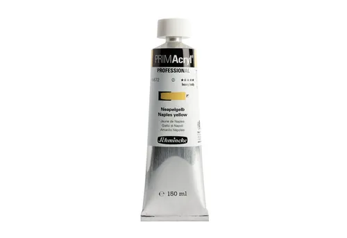 Schmincke PRIMAcryl Acrylfarbe Neapelgelb 150ml - Hochwertige Künstler Acrylfarbe für brillante Farbergebnisse auf Papier, Leinwand und Holz. Ideal für kreative Projekte und Maltechniken.