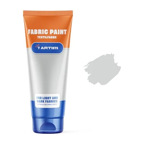 Artists Textilfarbe Silber 60 ml – Stoffmalfarben Waschfest für Kleidung, Sneaker & Leder | Permanent Textilfarbe Waschmaschinenfest | Stofffarbe ohne Bügeln für T-Shirt, Jeans & Taschen 7