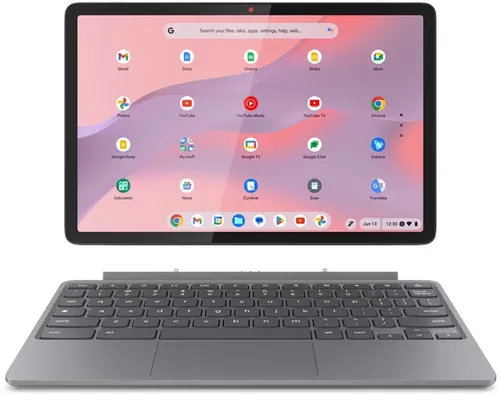 Lenovo Chromebook Duet 11M889 (83HH000NGE) - 2-in-1 Tablet - Tablet mit 10,95 Zoll IPS-Display, 8 GB RAM und 128 GB Speicher. Ideal für mobiles Arbeiten mit integriertem ChromeOS und abnehmbarer Tastatur.