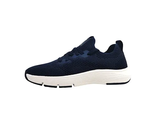 MARC O'POLO Damen Sneaker aus recyceltem Polyester, Gr. 41, navy - Sneaker für Damen, ideal für Jeans und Chinos. Ultraleicht mit Memory Foam Innensohle für besten Komfort und modischen Akzenten.