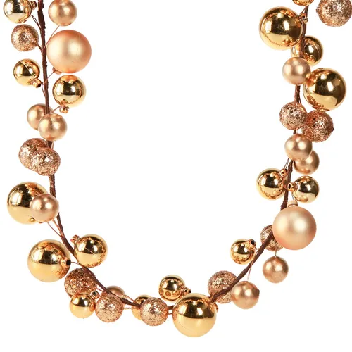 Goldene Kugelgirlande, 180 cm in gold von Viana