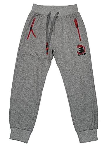 Fashion Boy Jungen/Mädchen Jogginghose Freizeithose Sporthose in Grau, Gr. 122/128, J9580.8