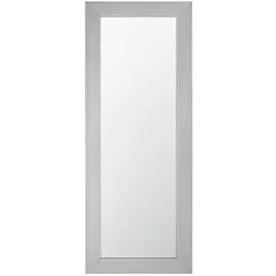 Beliani Wandspiegel Silber, Rechteckig 50x130 cm - Modernes Wandaccessoire in Silber, das den Raum optisch vergrößert und durch geometrische Muster Eleganz ausstrahlt. Ideal für Schlafzimmer, Bad oder Wohnzimmer.