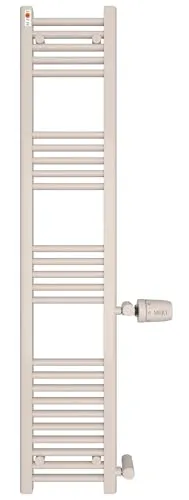 MERT Austausch Badheizkörper 300*1500 mm - Weiß, gerade - Heizkörper für Zentralheizung, Elektro- und Mischbetrieb, mit hoher Wärmeleistung von 407 Watt. Inklusive Wandhalterungen und Entlüftungsstopfen, gefertigt aus robustem Stahl für langfristige Nutzung.