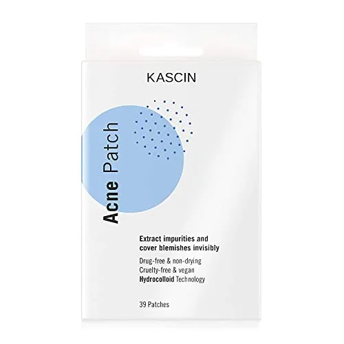 KASCIN Premium Pickel Patch Hydrocolloid - 39 Antipickel Patches Für Akne Pickelpatches Unsichtbar - Zwei Größen 24 x 12 mm und 15 x 10 mm - Hydrokolloid Pflaster Gegen Pickelflecken Und Aknenarben