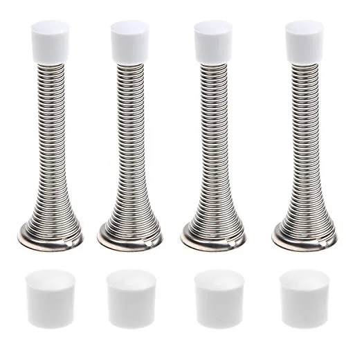 Kare & Kind Spring Door Stopper Bumper Silver 4packs